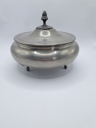 Vintage zinn dose - dose, deckel