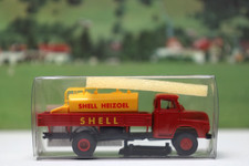 Brekina 1:87 219465 MAN PP Tanklaster Shell Heizöl rot in Ovp Nr.5013