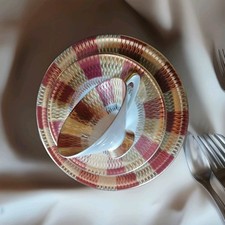 Oscar Schaller Bavaria 50er Jahre, Sammeltasse 3-tlg., Golddekor, Vintage