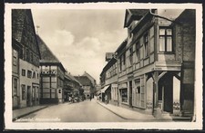 Salzwedel, Altperverstraße mit Autohalle, Ansichtskarte 