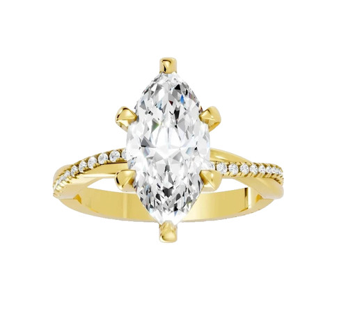 14k gelbgold verlobungsring - 14k,