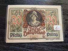 Nordseeinsel Helgoland - Serienschein / Notgeld Banknote 20 Pfennig 1921