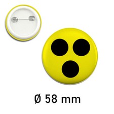 Blindenplakette, Blindenabzeichen, Blindenbutton mit Anstecknadel 58mm Badge Pin