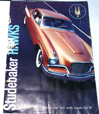 Auto-Werbeprospekt "Studebaker HAWKS " USA von 1957, selten, ca. 29,5 x 21 cm