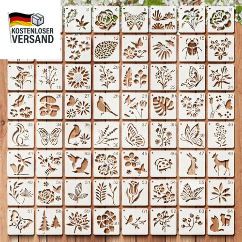 Schablonen set stück - set, 64