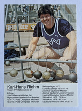 orig. Autogrammkarte Leichtathletik Hammerwurf Karl-Hans Riehm 2.OS 1984 (2206)