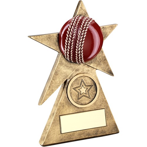 Cricketball star trophy gold - cricketball,