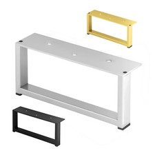 ✅4x Rechteckiges Metall Möbelbein Möbelfuß Schrankfuß Gold Chrome Schwarz H:87mm