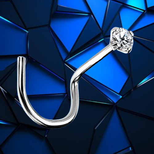 Echter diamant nasenstecker - i,