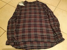 Bluse langarm Damen, angeraut, kariert, dkl. blau/rot/weiß, 40/42, Only X You