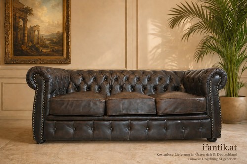 Chesterfield 3er clubsofa - chesterfield,