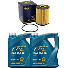 Motoröl Set MANNOL 20W-50 API SN/CH-4 8 Liter + Ölfilter für Audi A8 3.7 4.2 4D2