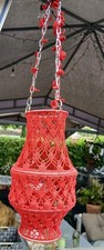 Gehäkelte Laterne Dunkelrot