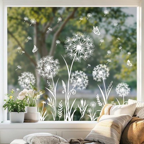 Fensterbilder pusteblume weiß - fensterbilder,