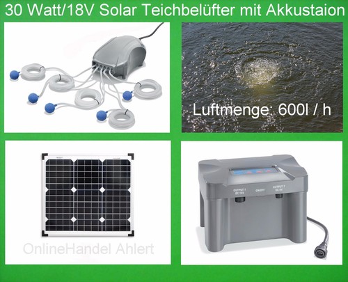 30w solar teichbelüfter akku - 30w,
