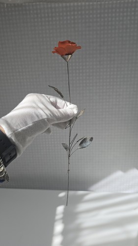Porzellan rose mit 800 - mit, silber