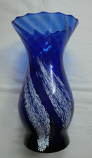 große DDR Blumenvase Vase blau