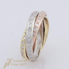 Ring - Tricolor - 27 Diamanten