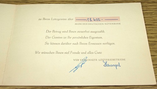 Original nachweis lottogewinn - original,