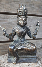 18cm Bronze Metall Shiwa Figur Skulptur Buddha Feng Shui Asien + Buch