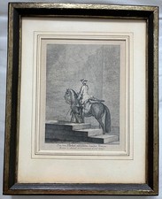 Johann Elias Ridinger - kleine Reitschule Bl. 9 - Druck vom Kupferstich 1760