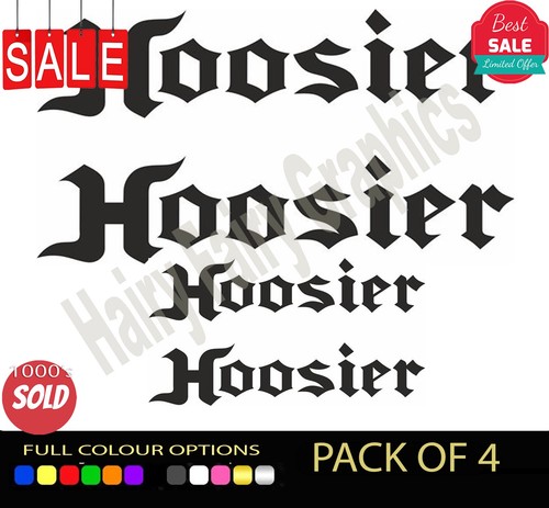 Hoosier vinyl aufkleber - 4x,