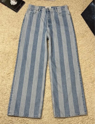 Nanushka blue striped jeans - blue,