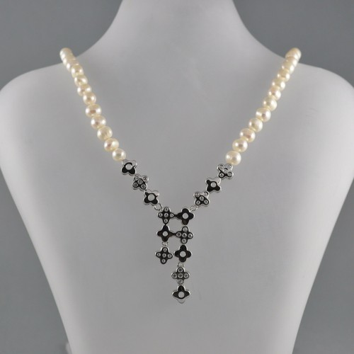 Collier süßwasserzuchtperlen - collier,