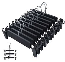 Hosenbügel Klemmbügel Kunststoff Schwarz Platzsparend Hosenspanner 10-100 Stück
