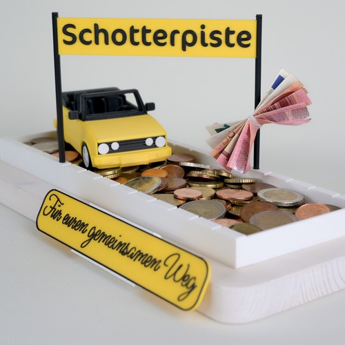 Geldgeschenk schotterpiste - geldgeschenk, "schotterpiste"