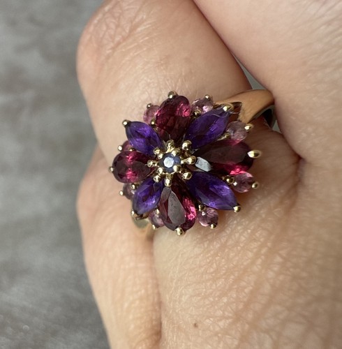 Cluster ring rosa saphir - cluster-ring,