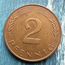 2 Deutsche Pfennigs BRD 1988 J, Magnetisch.Umlaufmünz Bundesrepublik Deutschland