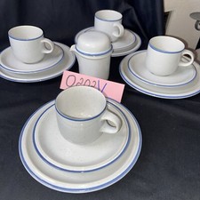 Thomas Keramik 70-80 er Jahre Grau 4 Gedecken 13 teili 