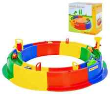 8 tlg. Sandkasten Set mit Wasserlauf Sandbox Spielzeug Rund PP Polesie wader