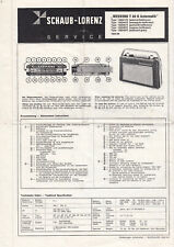 Original Service Information -- Schaub Lorenz T60 Weekend Automatik -- 