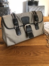 BOGNER Handtasche Designer Tasche Farbe: grau, schwarz Nylon Leder Top!