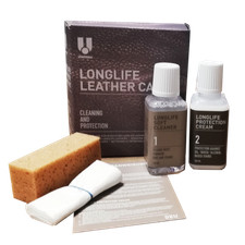 Longlife Echtleder Pflegeset Set für Sofa uvm Reiniger Tuch Schwamm Lederpflege