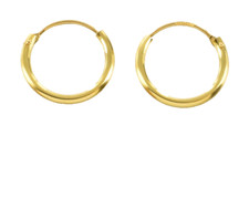 585er-Gold 14 kt. Creolen Rundrohr-Creolen 13 mm poliert 3762