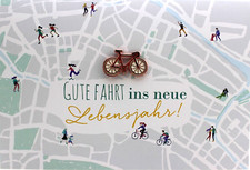 Fahrrad Karte Geburtstag Geburtstagskarte Pin bike Glückwunsch Geschenk birthday