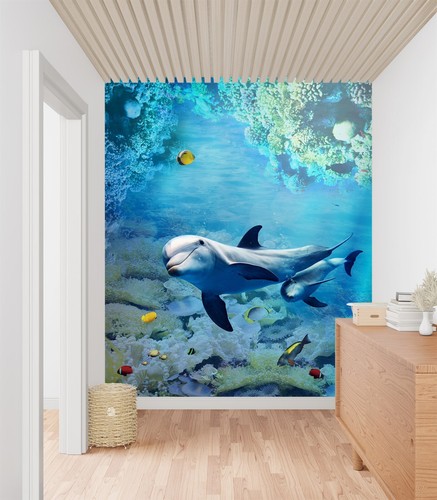 Blau delphin q9201 tapete - 3d,