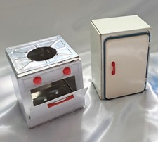 Blech Kühlschrank von Fuchs + Backofen  Puppenküche Vintage Puppenstube Küche