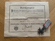 Besitzzeugnis + Orden -