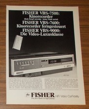 Seltene Werbung vintage FISHER