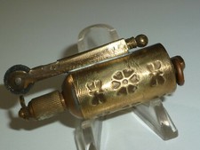 VINTAGE TRENCH ART BRASS WICK POCKET PETROL LIGHTER - TASCHENFEUERZEUG - BRIQUET