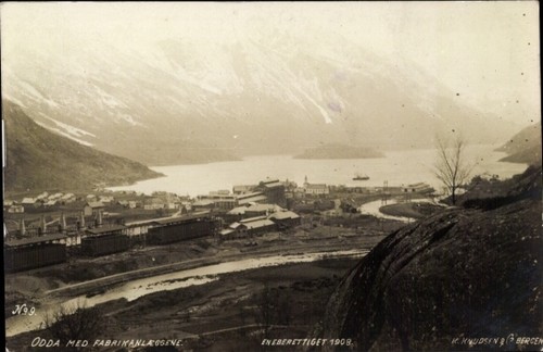 Odda norwegen blick - ak, norwegen,