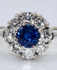 Ring 590/14K Weißgold Saphir