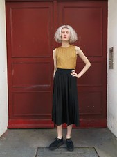 Damen Rock Plisseerock Faltenrock 90er TRUE VINTAGE woman pleats skirt 90's 