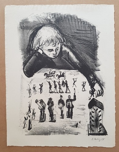 Otto herbig orig lithografie - otto,