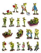 Deko-Figur Frosch Frösche Liebe/ Hochzeit/ Pärchen/ m. Herz Formano