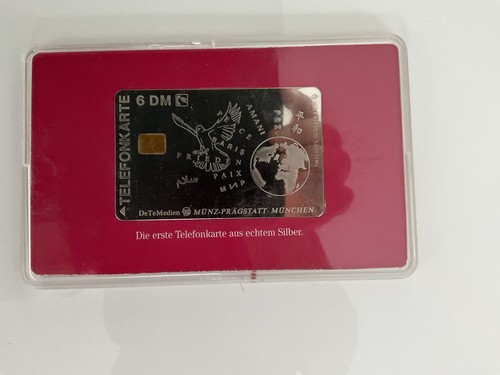 Erste telefonkarte aus - erste, silber
